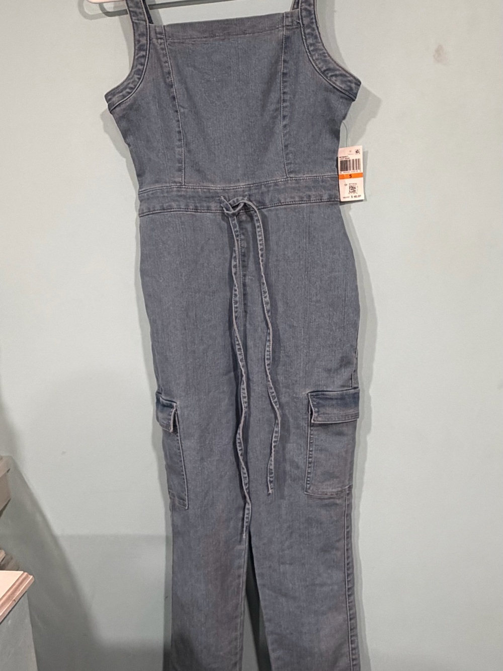 NWT Tinseltown Denim Jumpsuit - Macy’s - Light Wash - Size S